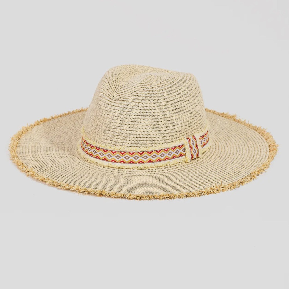 Hawaiian Adjustable Fedora with Aztec Trim